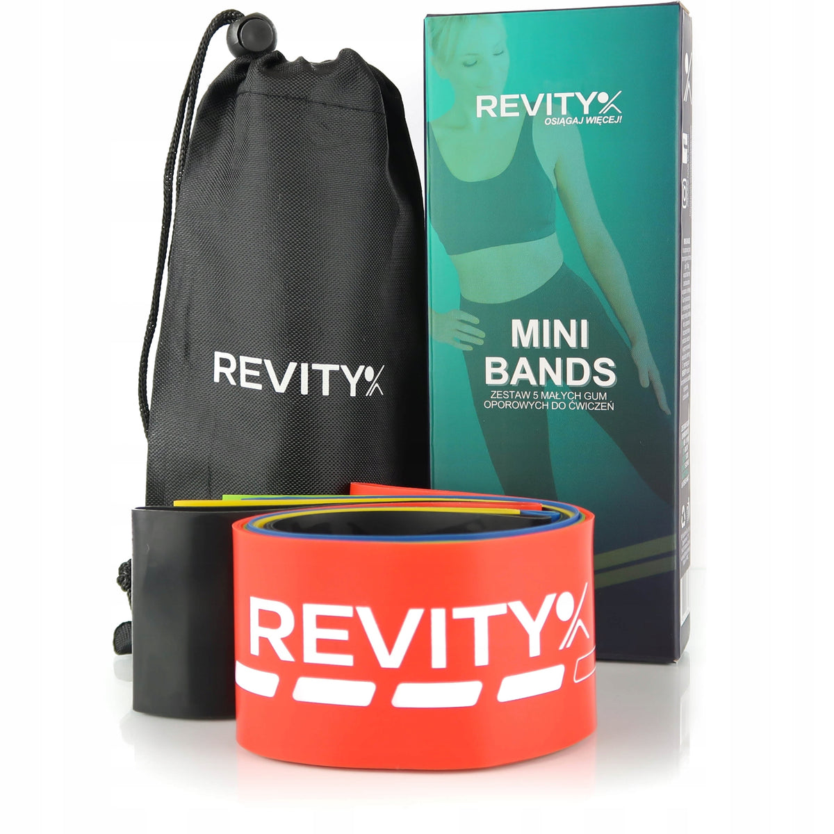 EXERCISE RUBBER MINI BAND SET OF 5 LATEX RUBBER RESISTANCE FITNESS BANDS Packaging status original