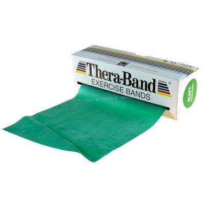 EXERCISE TAPE RUBBER GREEN THERA BAND 2,5m RESISTANCE STRONG