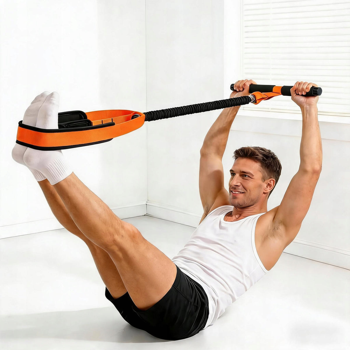 EXPANDER FOR THIGH LEG EXERCISES ABDOMINAL HANDS TAPE RESISTANCE RUBBER FOR TRAINING Brand Bedee
