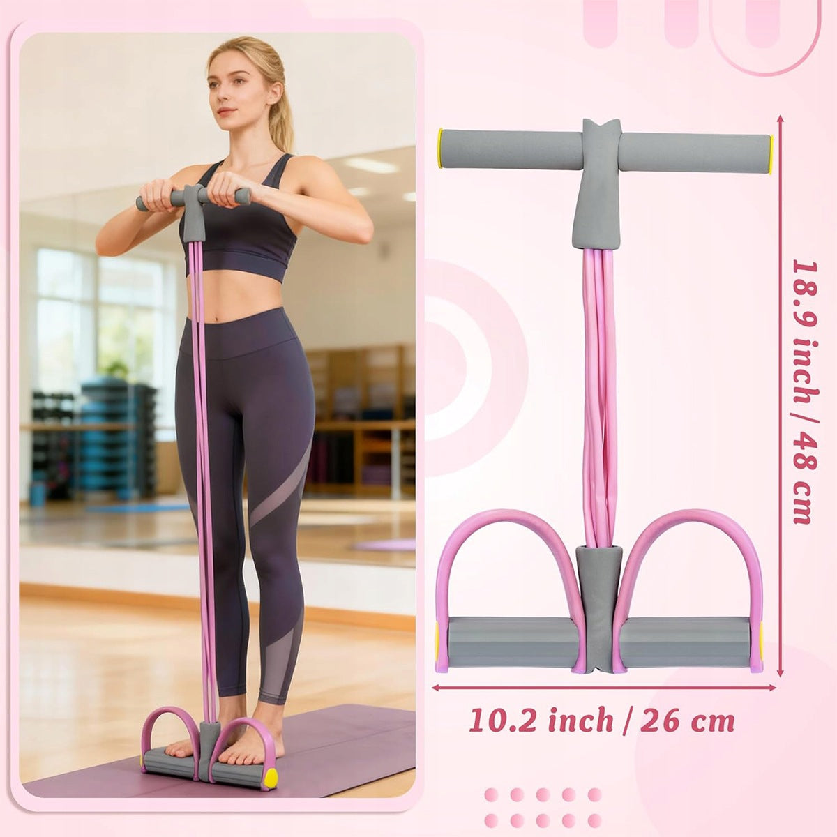 EXPANDER RUBBER FOR ABDOMINAL EXERCISES STRETCHING RESISTANCE TRAINING TAPE ROSES Brand no brand