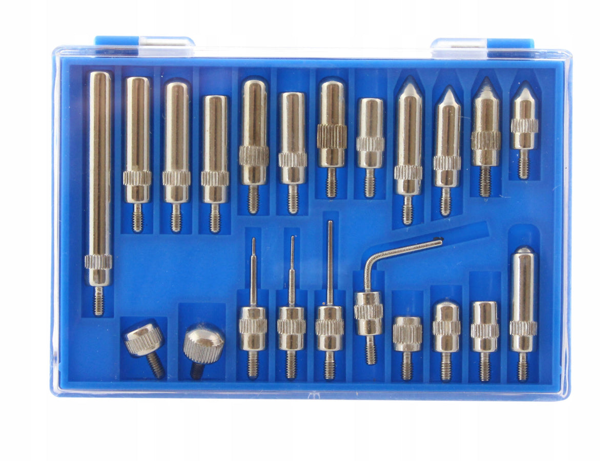 EXTENSION TIPS FOR CLOCK SENSOR 0-10 MM 0,01MM 22 PIECES 9-43 MM