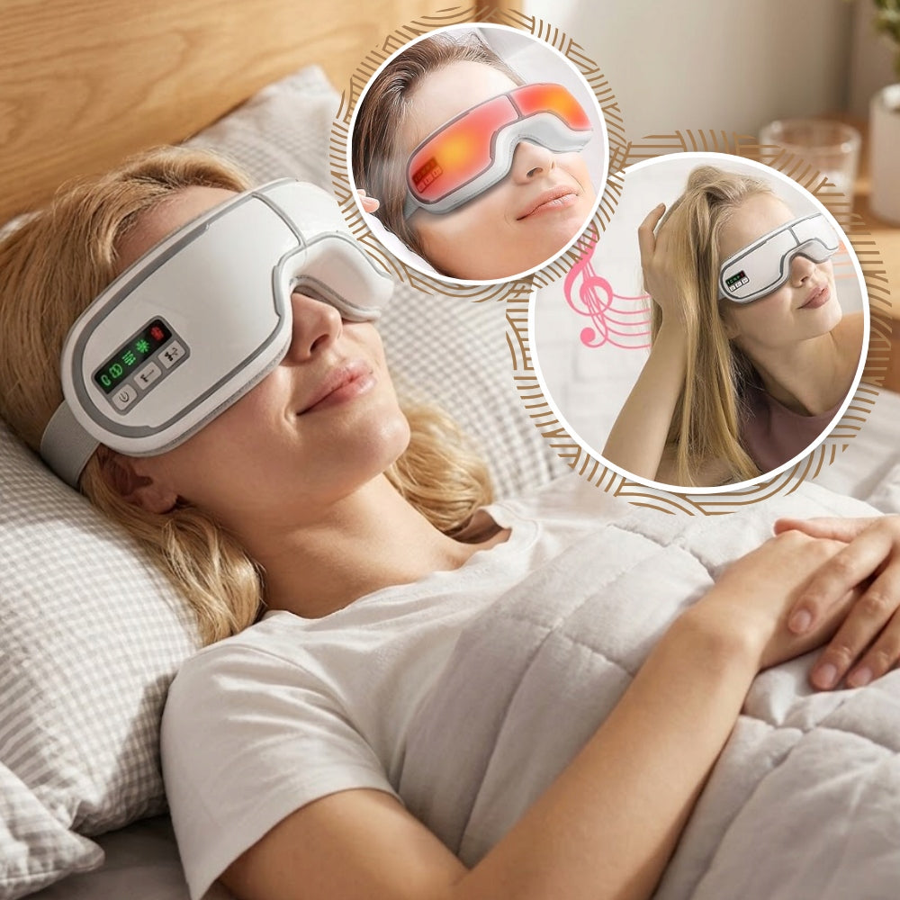 EYE MASSAGER BAND 3D COMPRESSION HEAT RELAXATION SLEEP FOLDING RELIEF FOR EYES Packaging status original