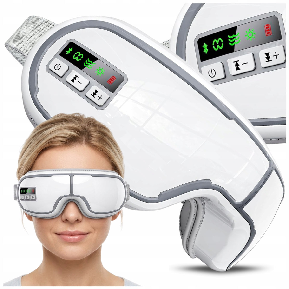 EYE MASSAGER BAND 3D COMPRESSION HEAT RELAXATION SLEEP FOLDING RELIEF FOR EYES