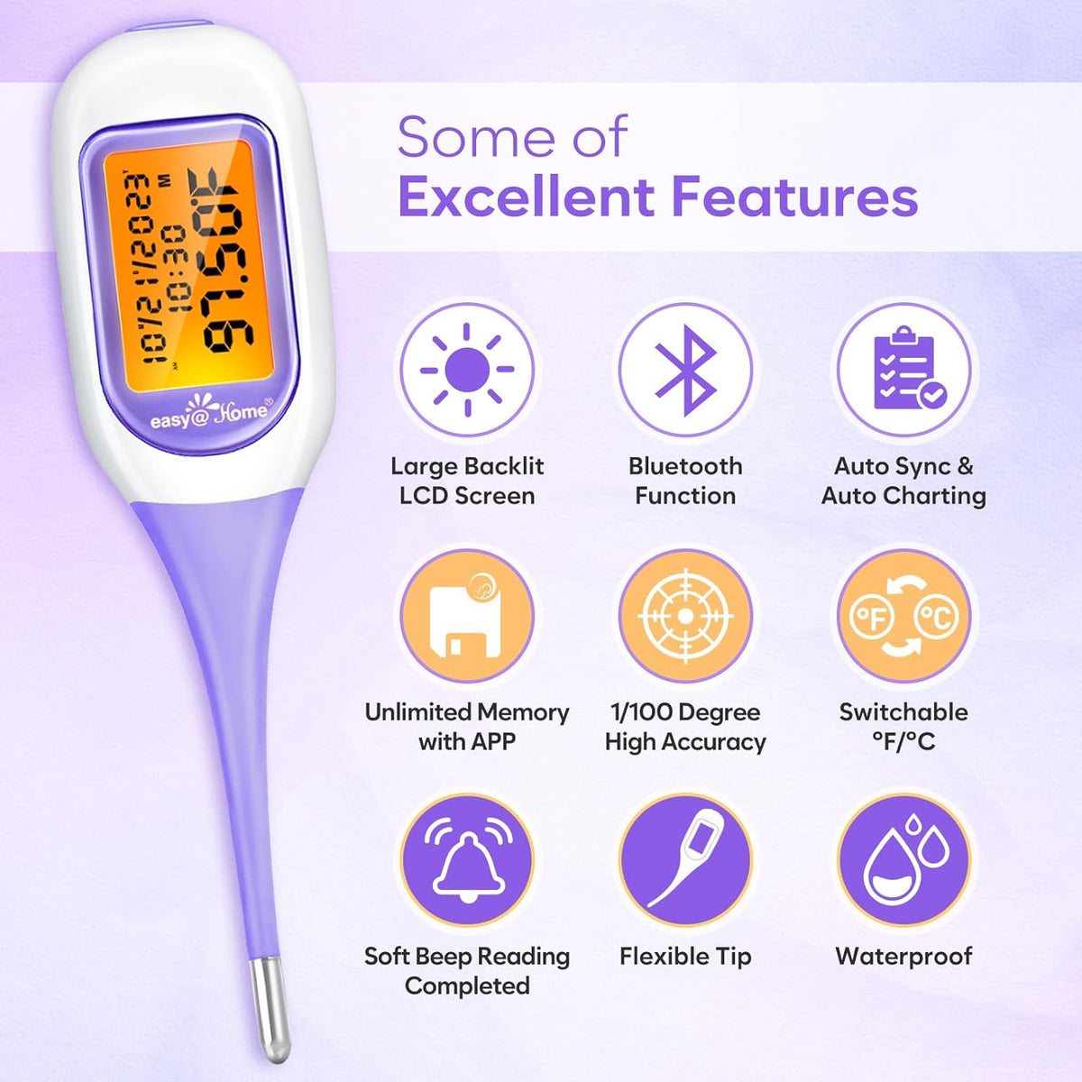 Easy Home Basal Fertility Cycle Control Thermometer with App Medical device no