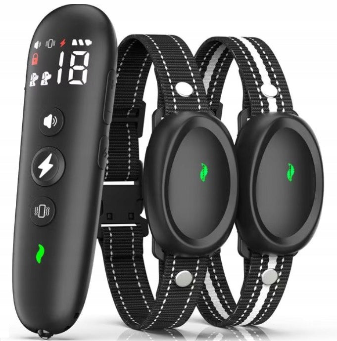 Electric Dog Collar Training Waterproof 1000m 2 Dogs Packaging status original