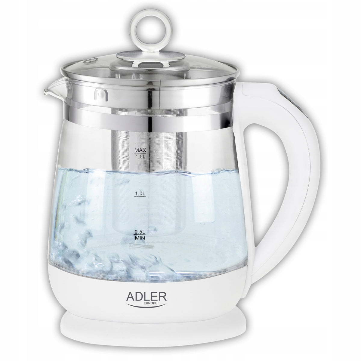 Electric Kettle Glass Temperature Control LED Infuser 1,5 L 2200W Packaging status original
