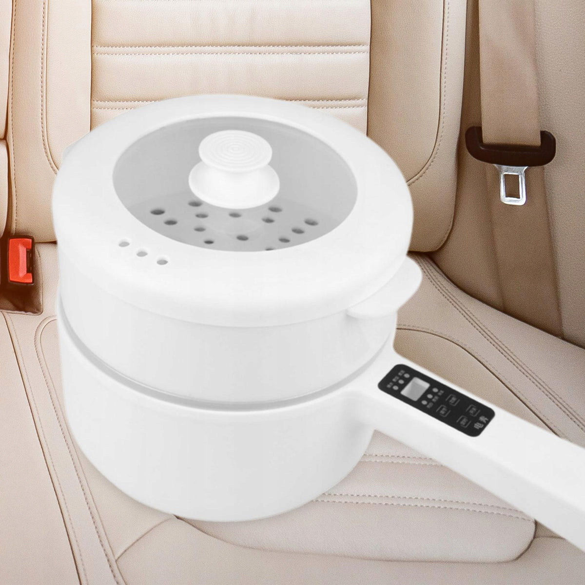 Electric Pot Household Soup Pot Multipurpose Frying 230W Digital display