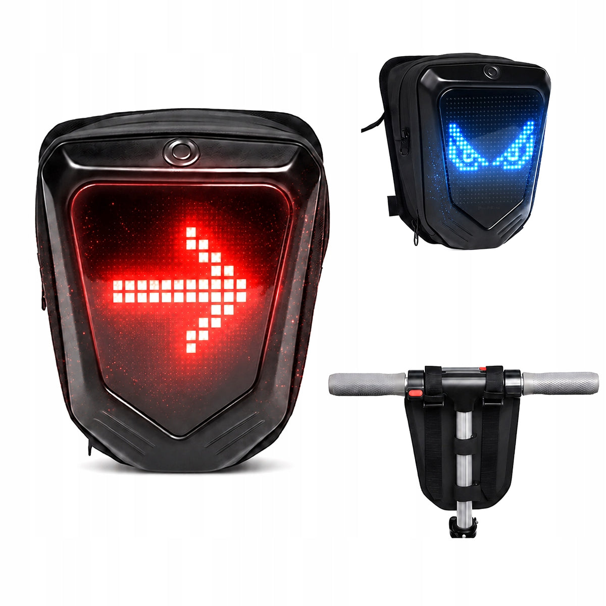 Electric Scooter Bag LED Devil Eyes Bluetooth APP Pixel Display