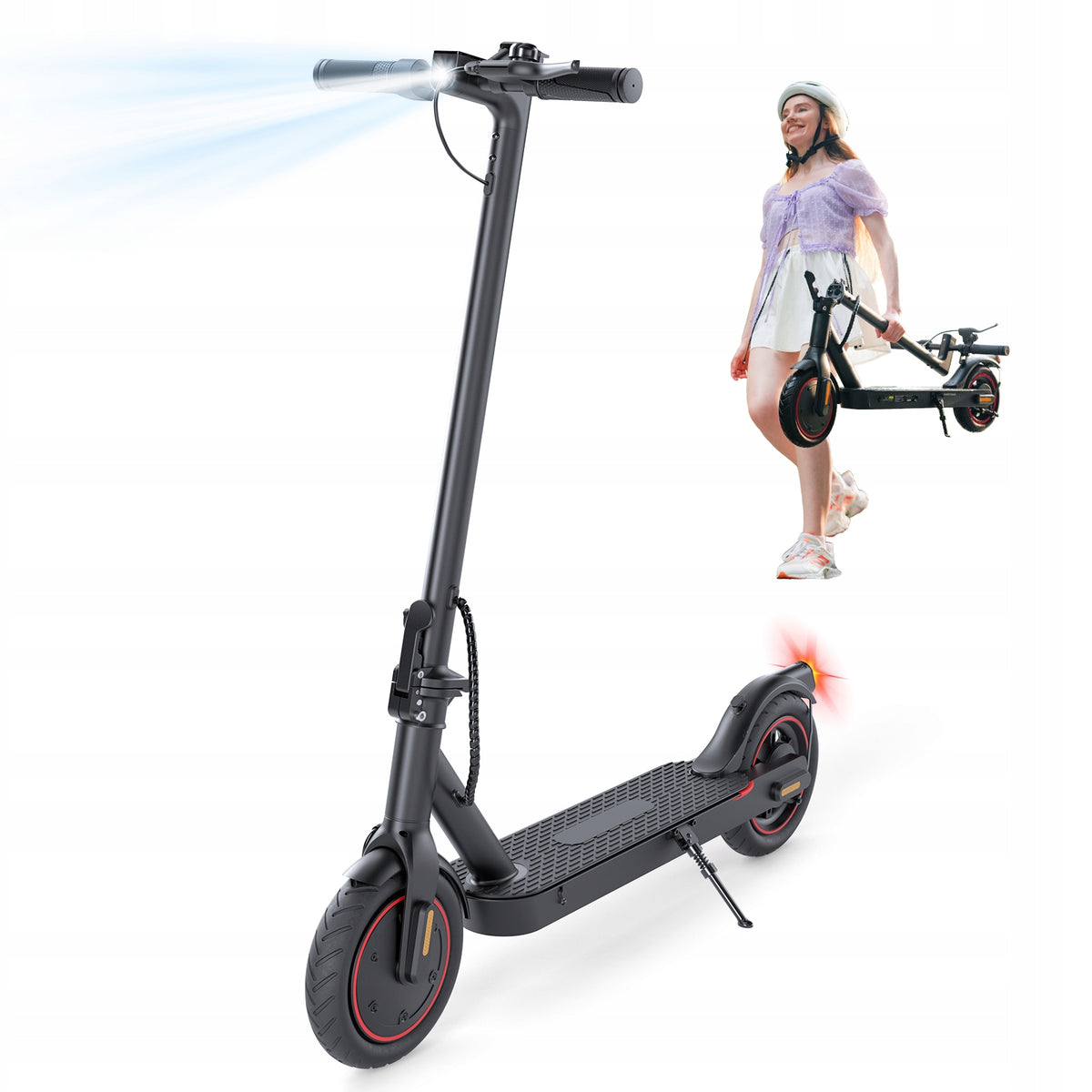 Electric scooter 350W 36V7.8Ah for Adult 34km 3 speed settings Rear Drive