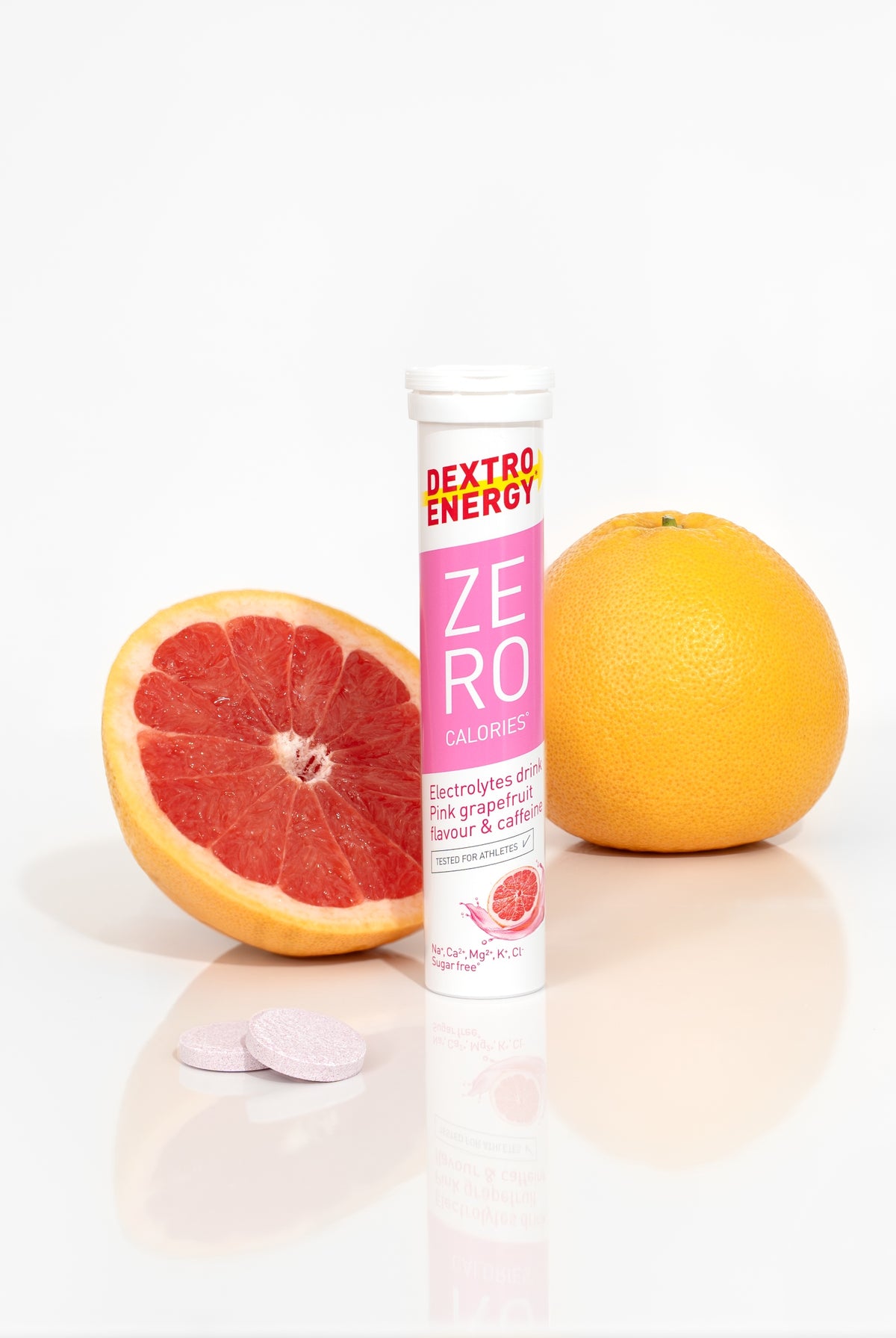 Electrolytes with caffeine Dextro Zero without sugar / Tablets 20 pieces /grapefruit Medical device no