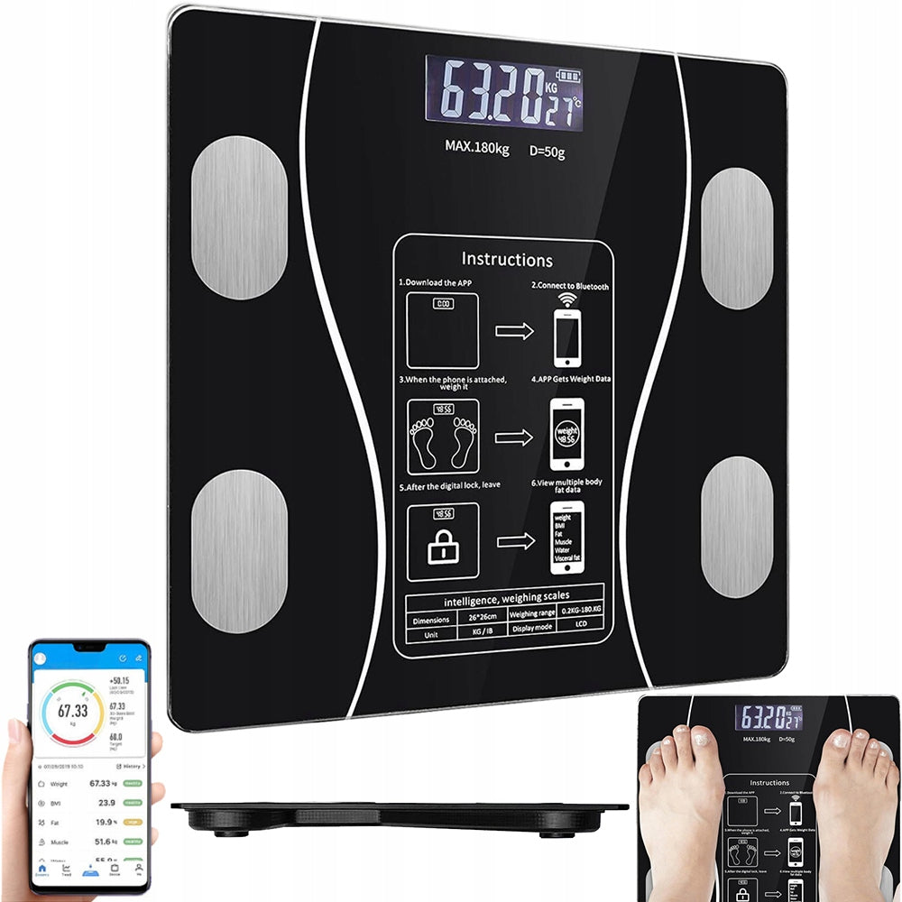 Electronic Scale With Bluetooth Connectivity Display Step Technology Packaging status original
