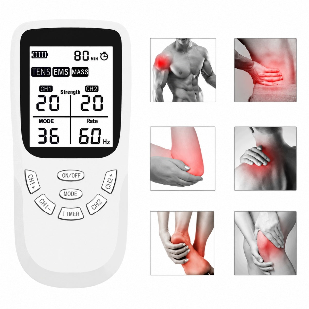 Electrostimulator TENS EMS Nerve Muscle Massager Medical 36 Programs Packaging status original