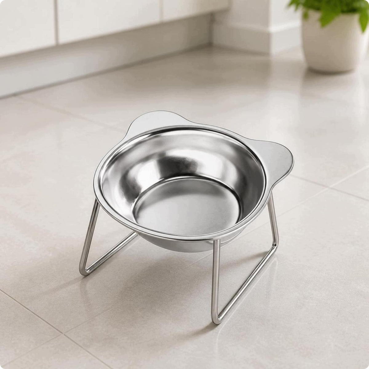 Elevated Cat Bowl Rust Resistant Feeding Station Stable for