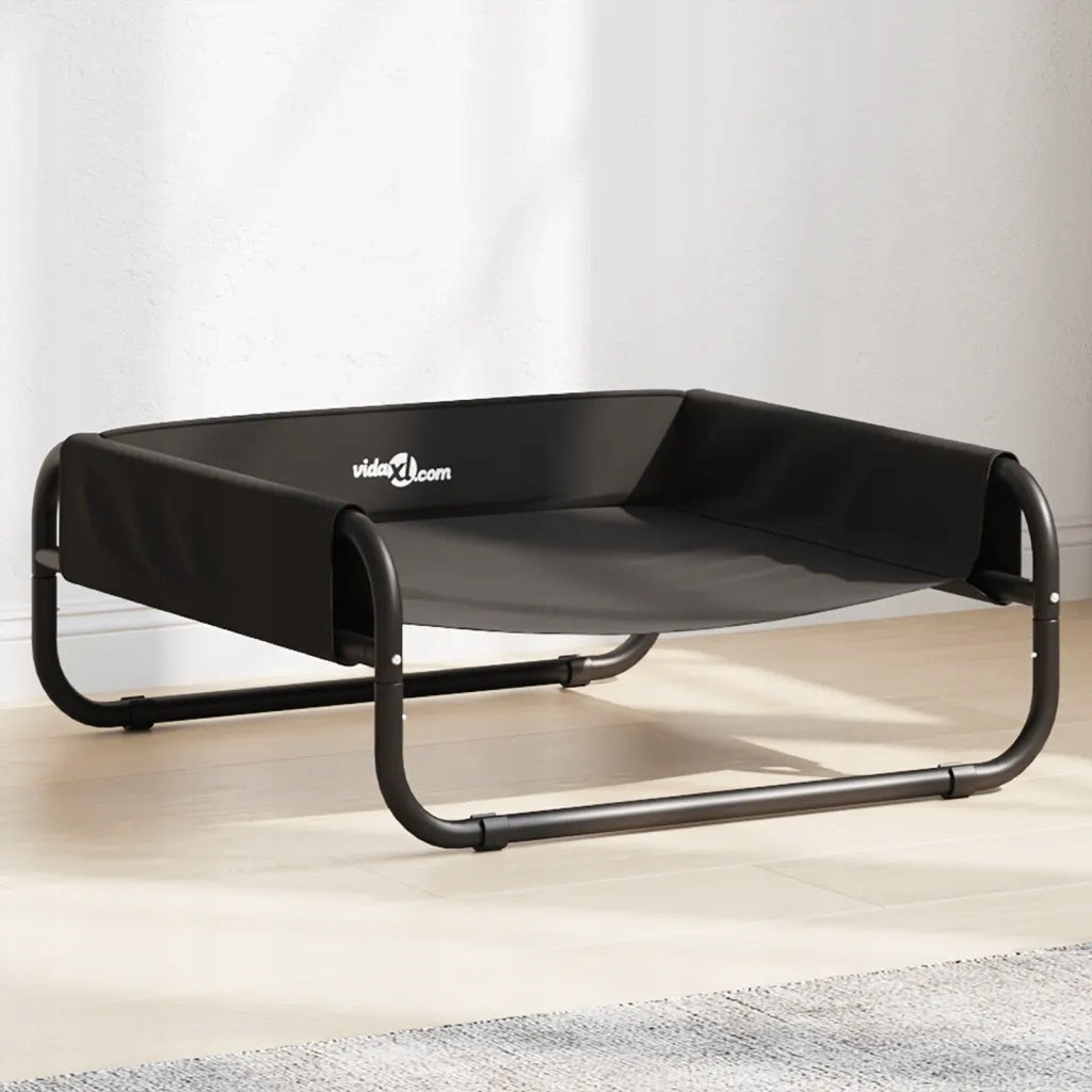 Elevated Oxford Fabric Dog Bed and Steel Frame, Anthracite, Brand no brand