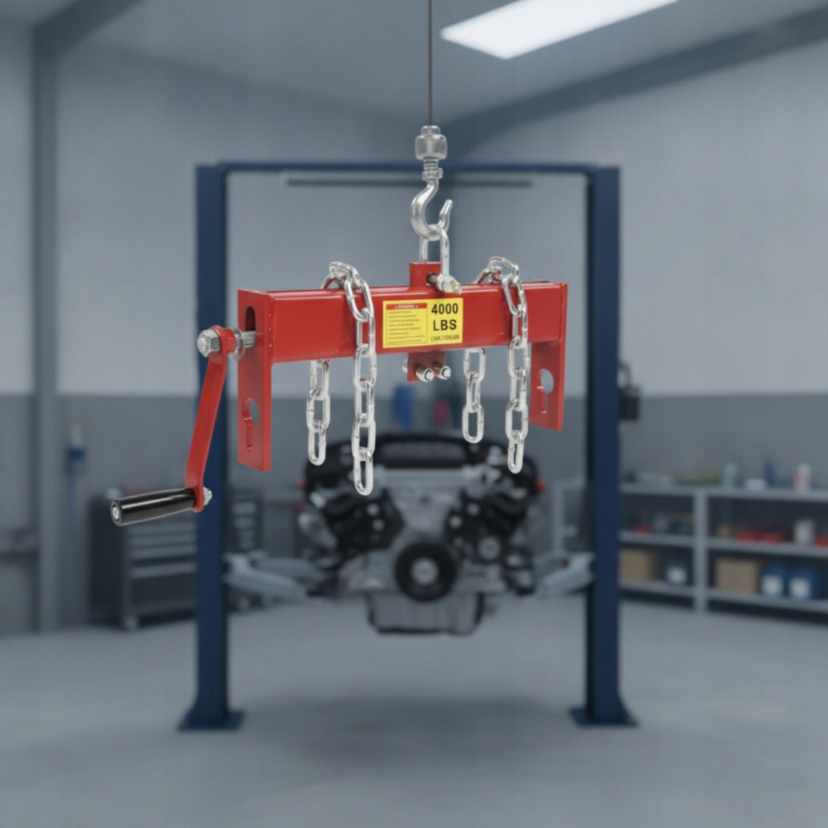 Engine Hoist Leveler Manual Engine Load Leveler with Chains 2-Ton Brand no brand