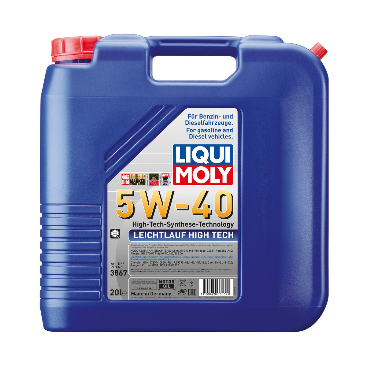 Engine oil LEICHTLAUF HIGH TECH (20L) 5W40 ,API CF, SM,