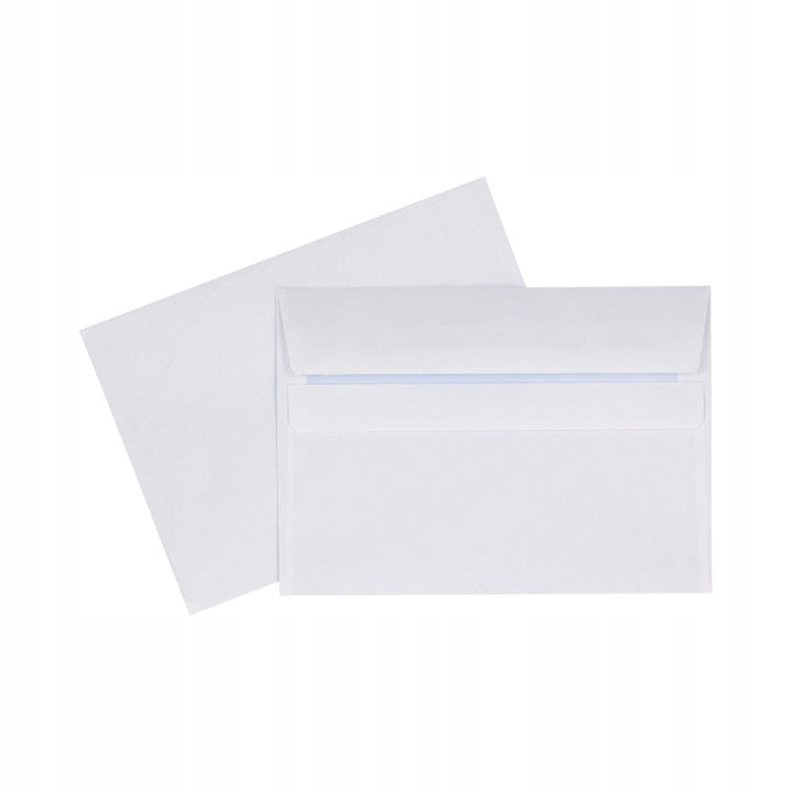 Envelope C6 (114 x 162 mm) white 50 pcs. without window