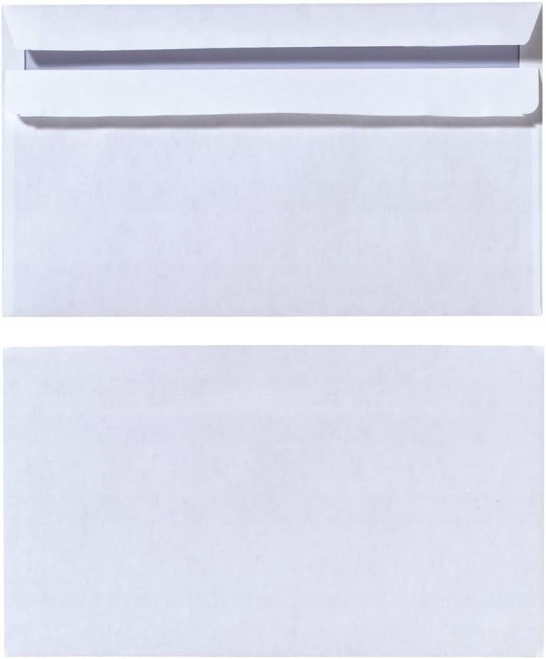 Envelope White without window 11 X 22CM