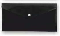 Envelope folder B6 DL with snap PP 115 black for documents and receipts