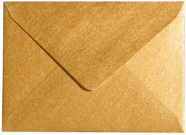 Envelope without window B6 (125 x 176 mm) gold