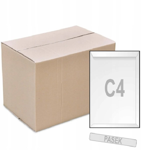 Envelope without window C4 (229 x 324 ) white HK strap 250 pcs.