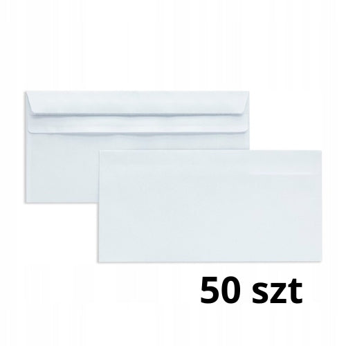 Envelopes for office letters, for sending documents DL white 50pcs BIUROPOL_PL