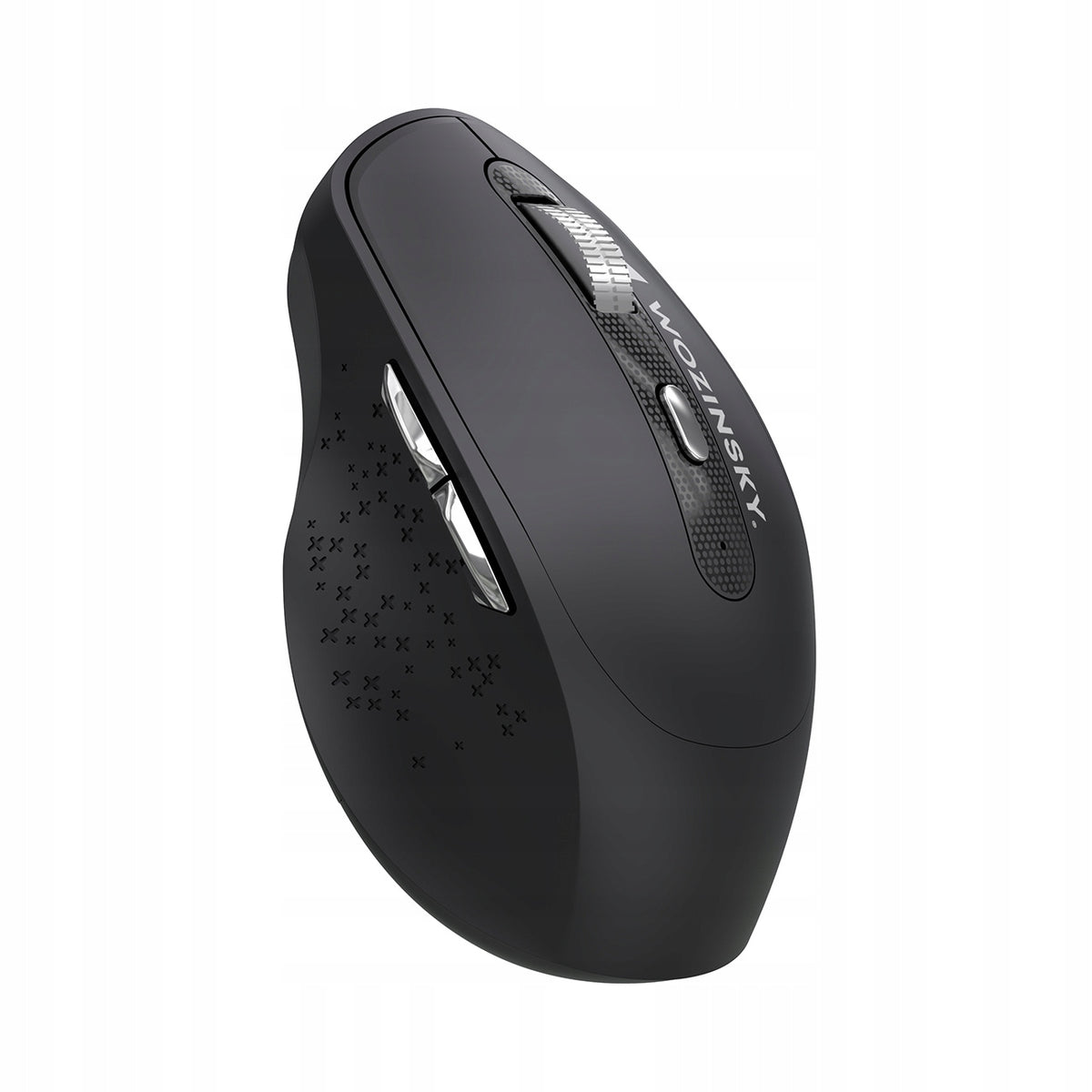 Ergonomic Wireless Mouse 6 Buttons Bluetooth 1600 DPI - Black