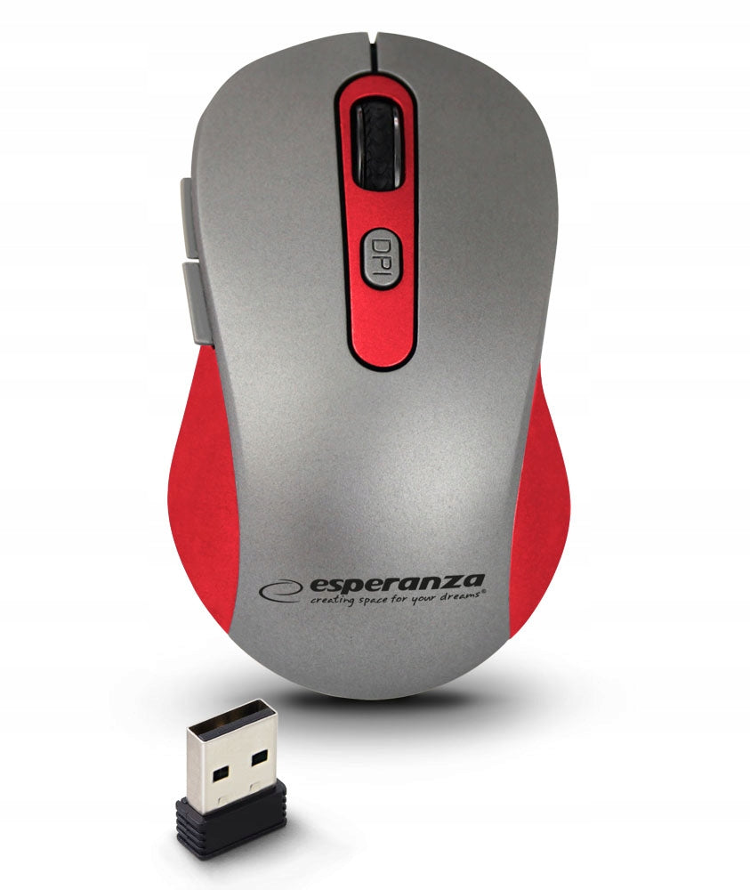 Esperanza Wireless Mouse 2. 4Ghz 6D Optical USB Adara Red