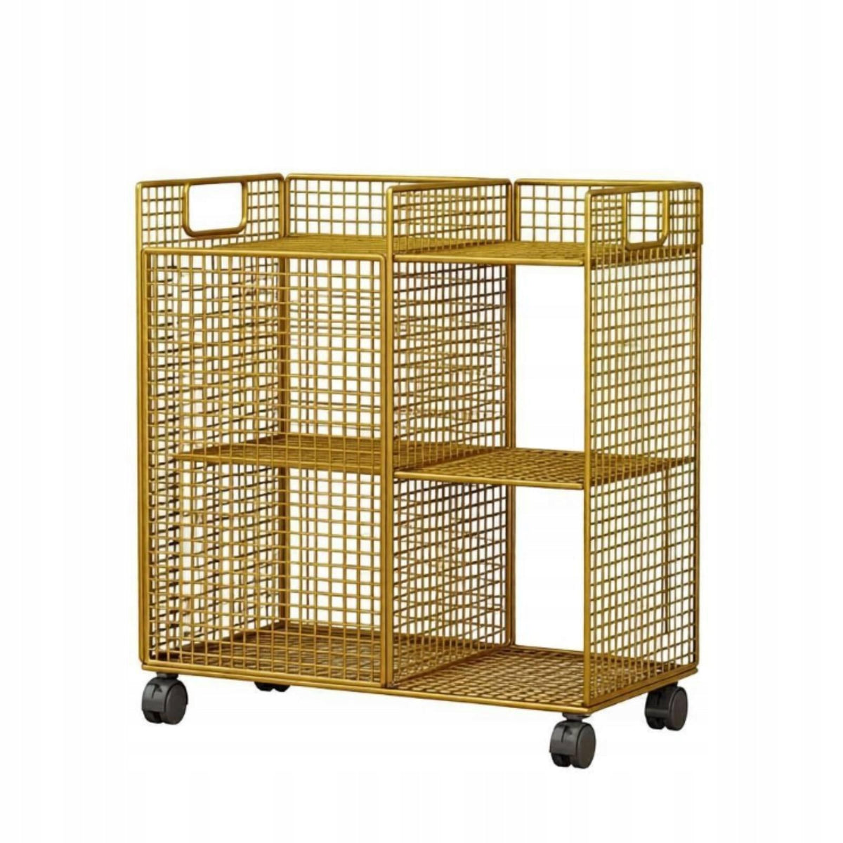 Exercise Mat Storage Rack With Wheels Home Gym Gold Upgraded Mobile