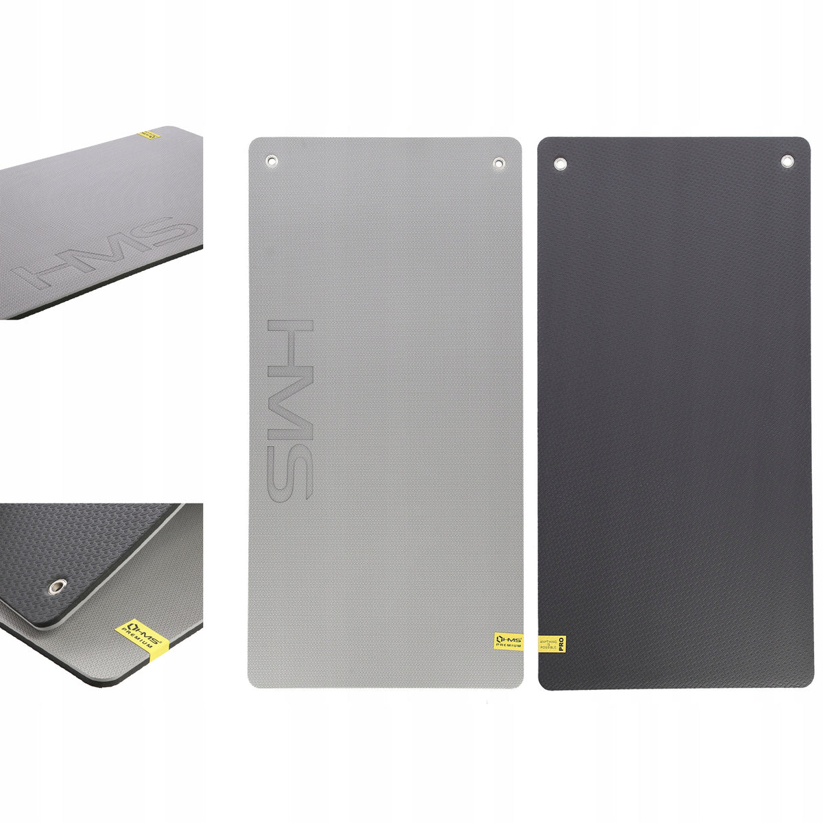 Exercise Mat With Holes 1,5cm Thick 120x60 HMS Premium Grey Club Fit