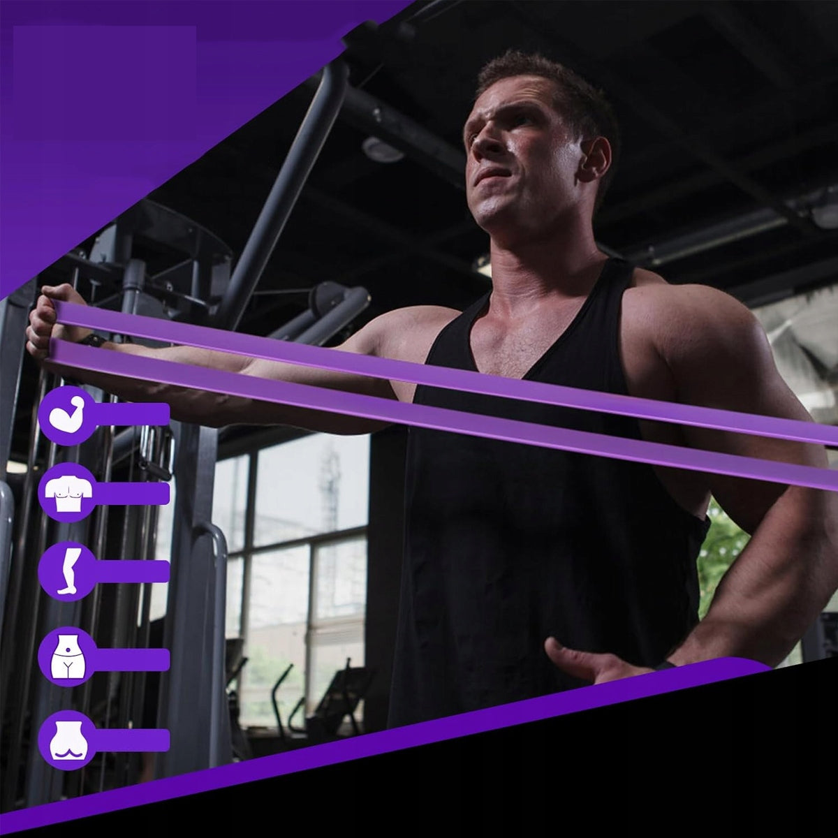 Exercise set 5 resistance rubber FITNESS power band pull-up Packaging status original