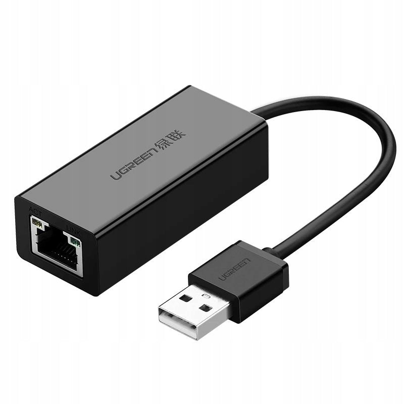 External LAN RJ45 - USB 2.0 100 Mbps - Black