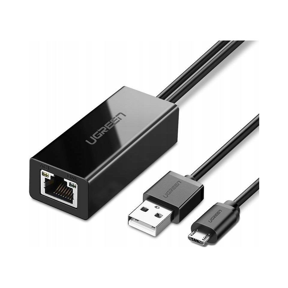 External LAN micro USB 100Mbps to Chromecast 1m black