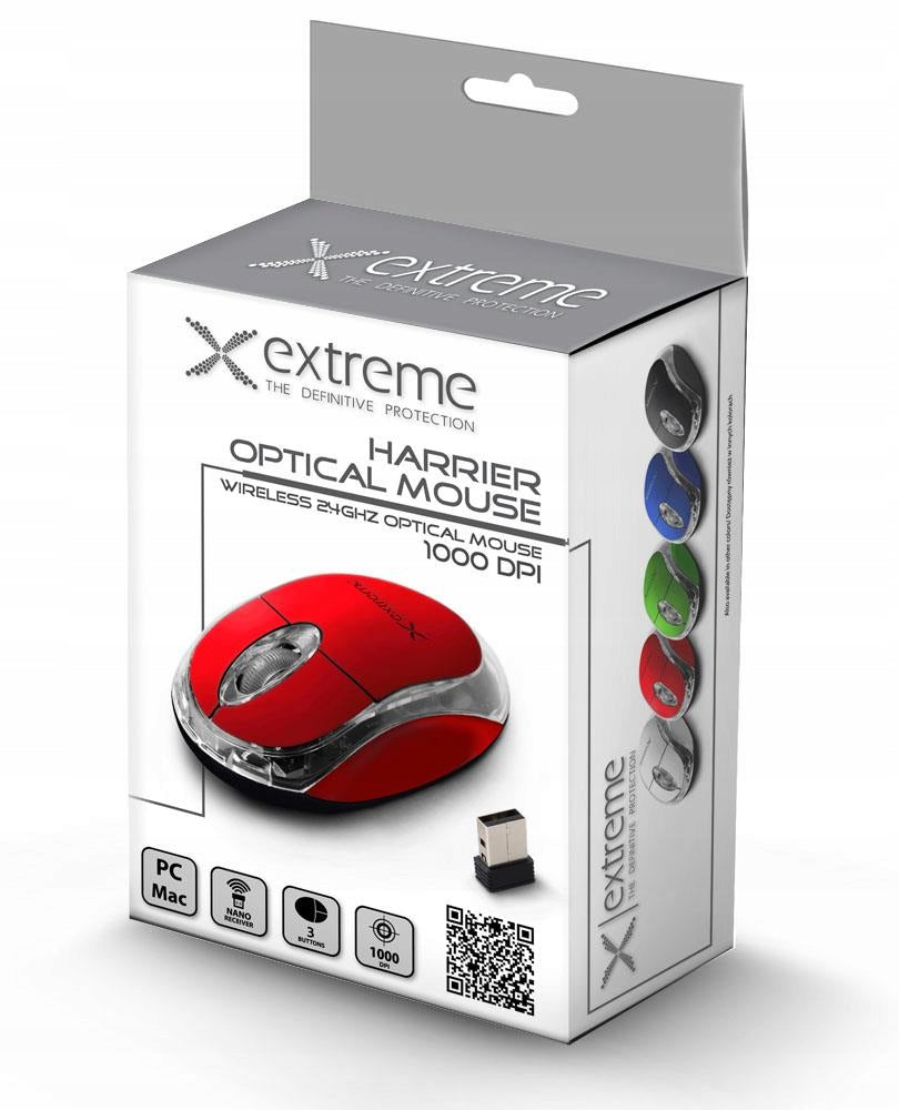 Extreme 3D Harrier Optical Wireless Mouse 2.4 GHz red Packaging status original