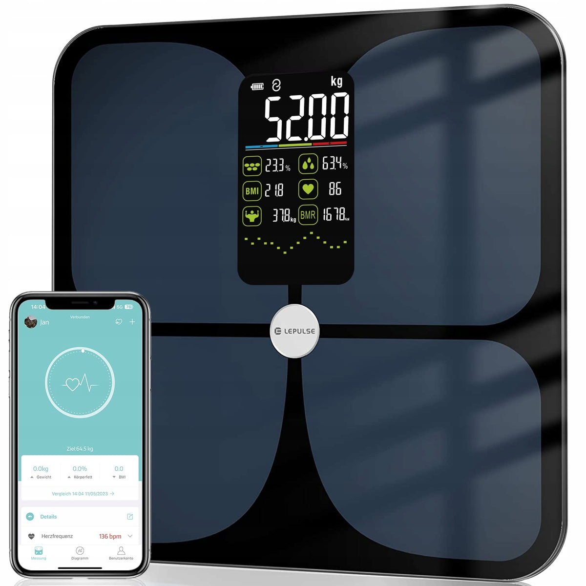 F4 Digital Bluetooth Body Fat Weight For Body Composition Analyzer