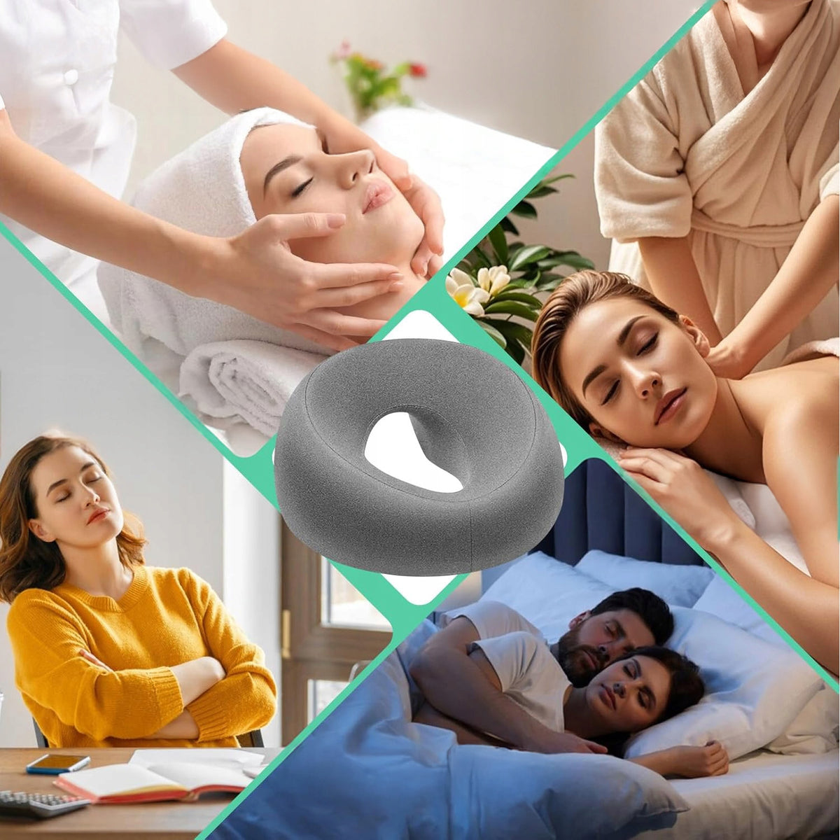 FACE CUSHION TABLE MEMORY FOAM FOR MASSAGE COMFORT RELAXATION HABYS Packaging status original