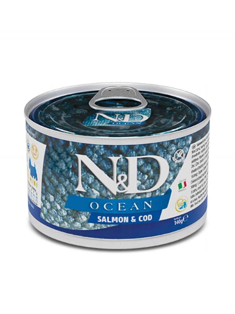 FARMINA N&D DOG Salmon & Cod Adult Mini (can) 140g