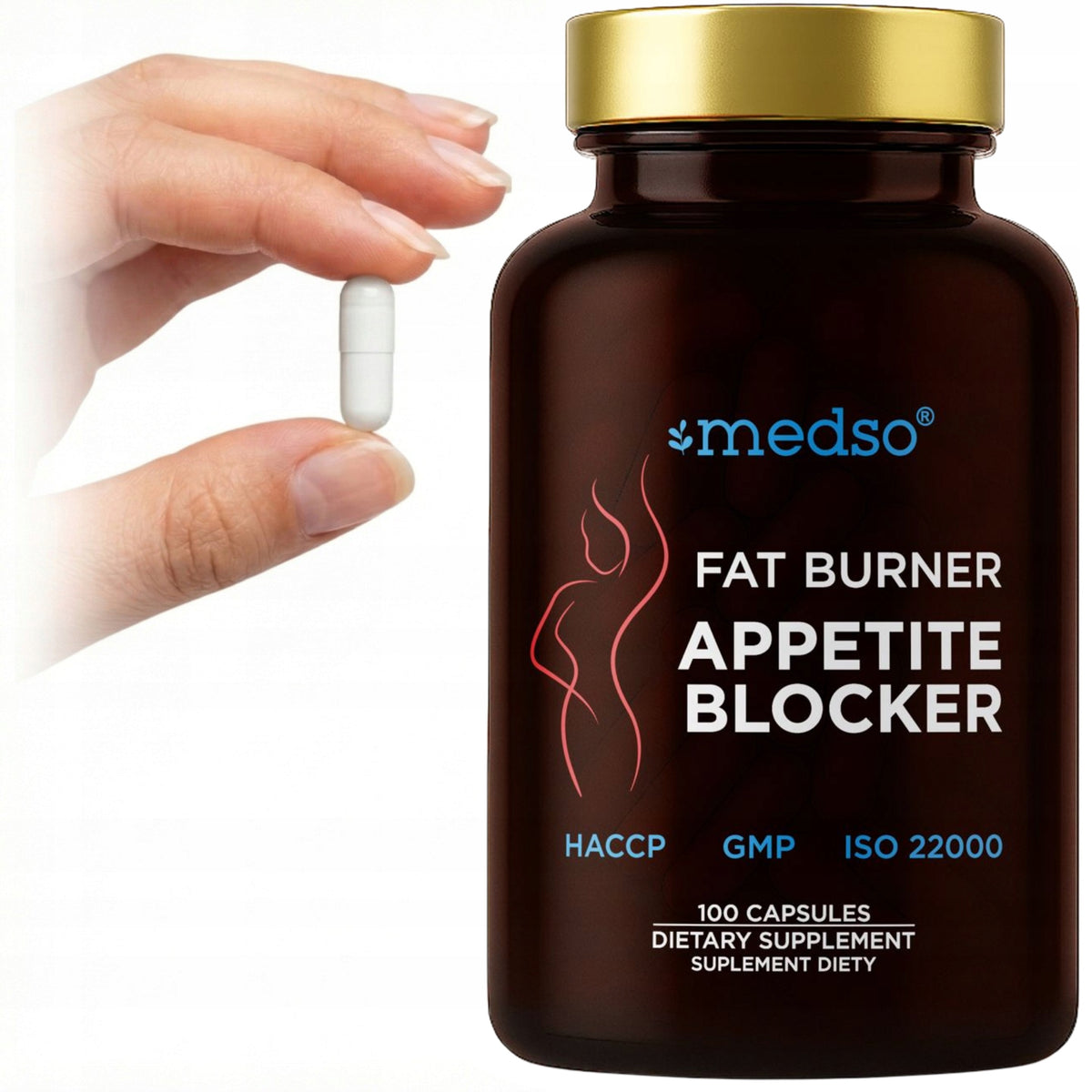 FAT BURNER APPETITE BLOCKER SLIMMING REDUCTION 2x 100CAPS. Packaging status original