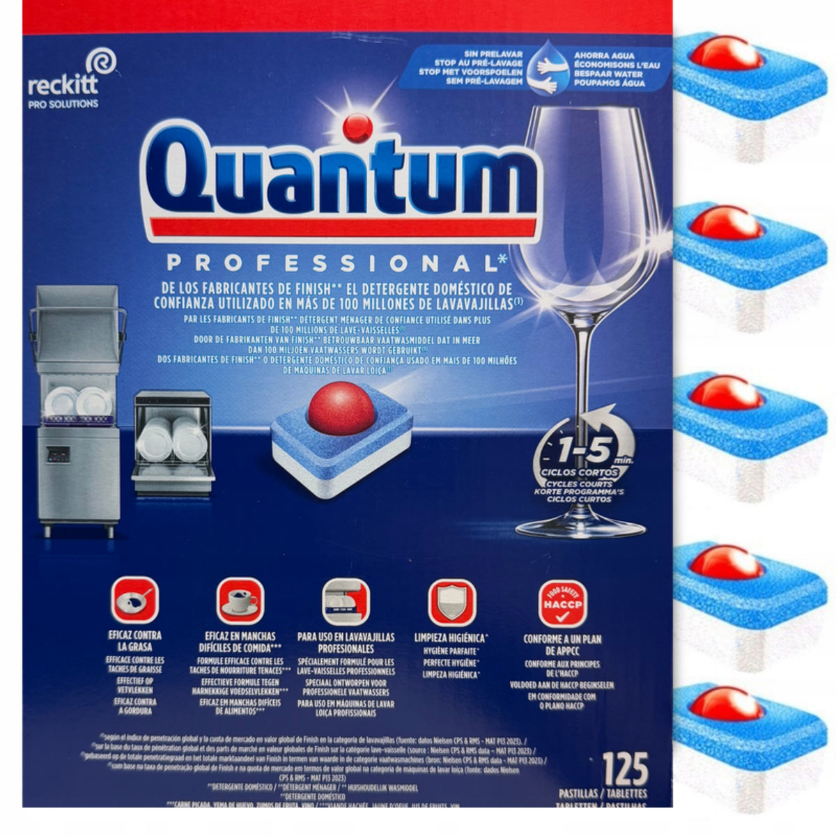 FINISH Quantum Dishwasher TABLETS Powerball All In One 125 Capsules Packaging status original