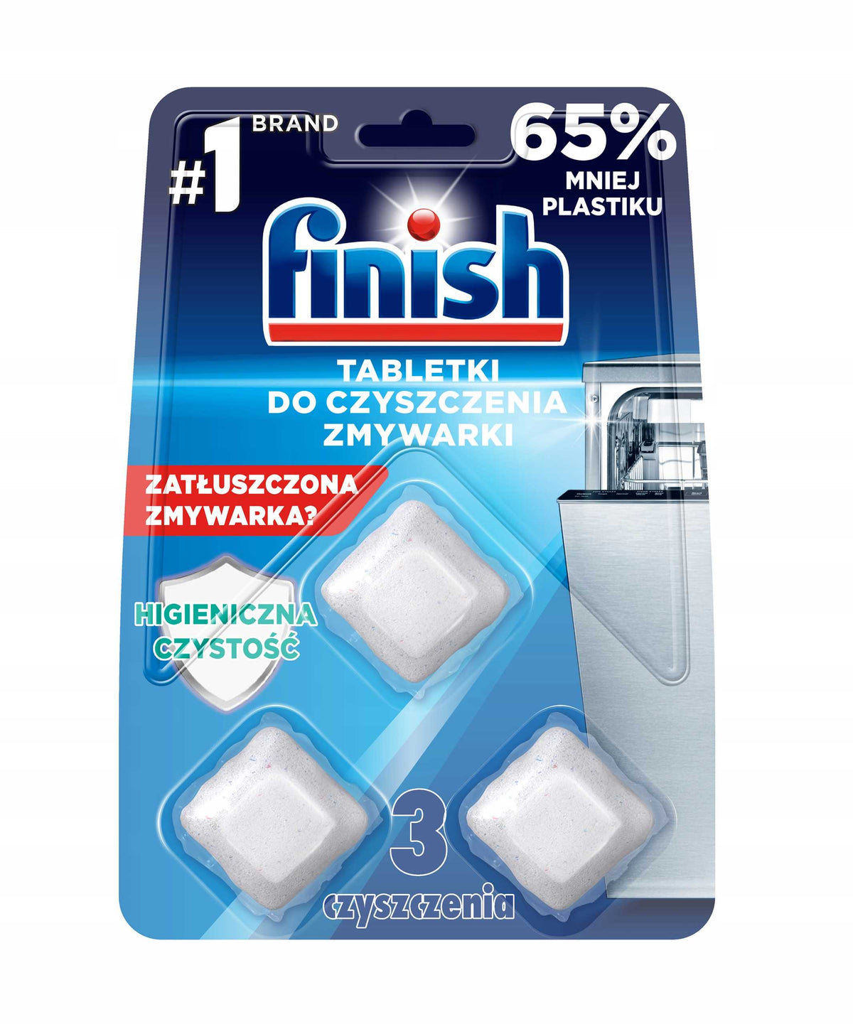 FINISH REGULAR Dishwasher Cleaning Tablets 3pcs Cleaning Capsules