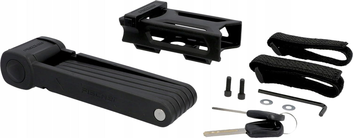 FISCHER Bicycle Clasp FOLDING 85 cm Lock for Bike with Key STRONG
