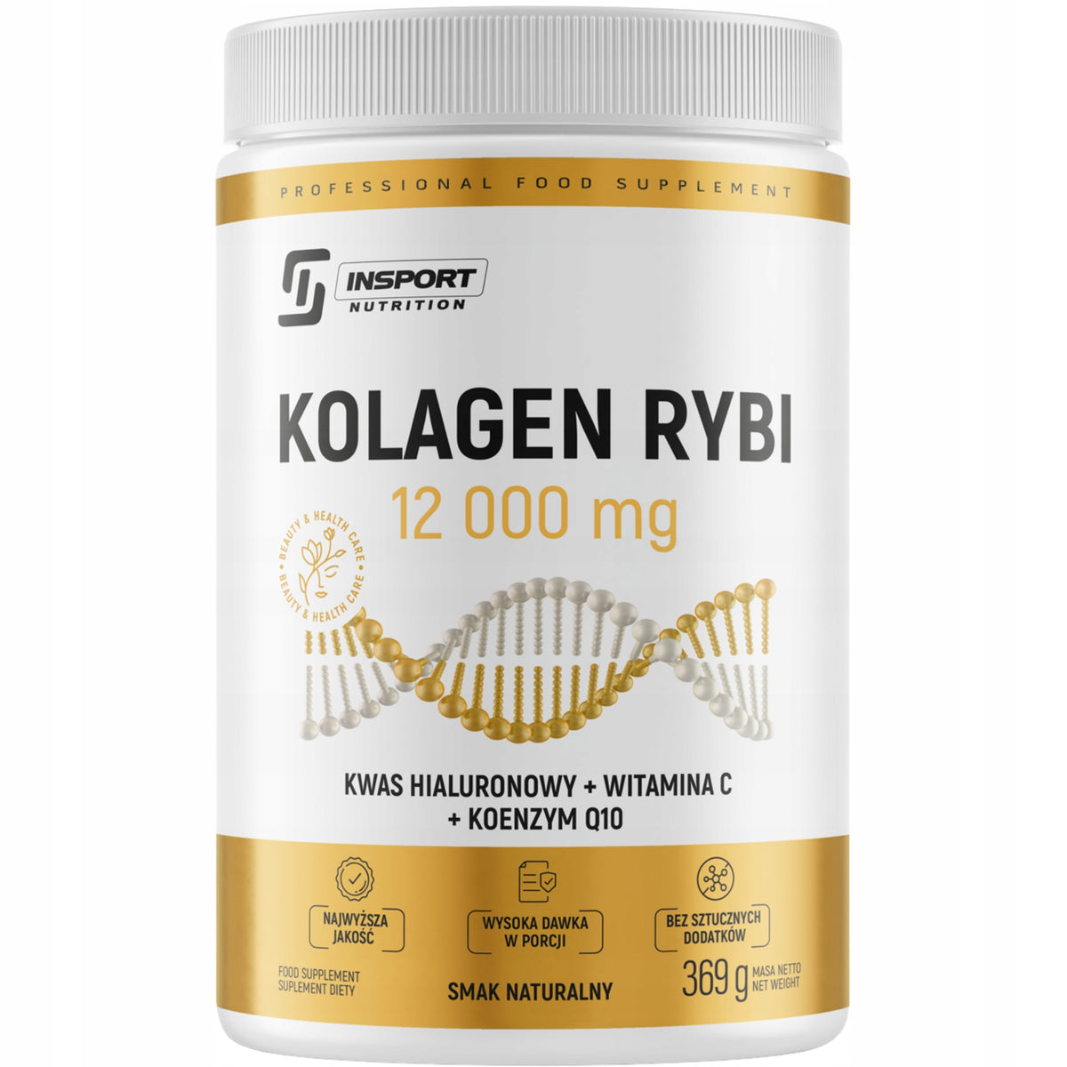 FISH COLLAGEN 12 000mg 369g for joints BONES Coenzyme Q10 | INSPORT Packaging status original