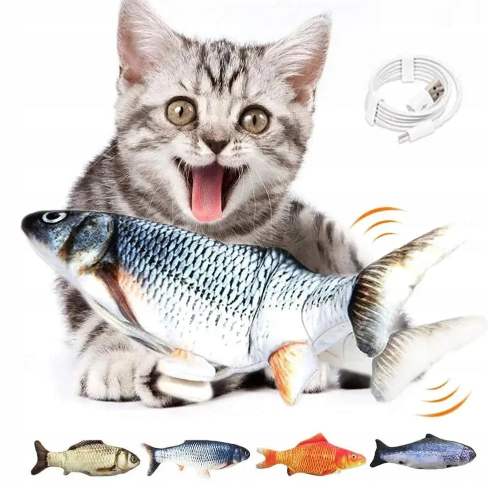 FISH DOG CAT TOY USB MOVABLE JUMPING FISH PLUSH CATNIP Packaging status original