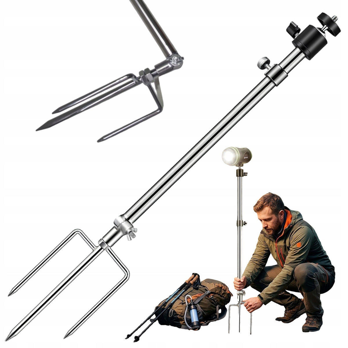 FISH NIGHT LAMP STAND WITH THREAD 1 4 INCH STAINLESS STEEL