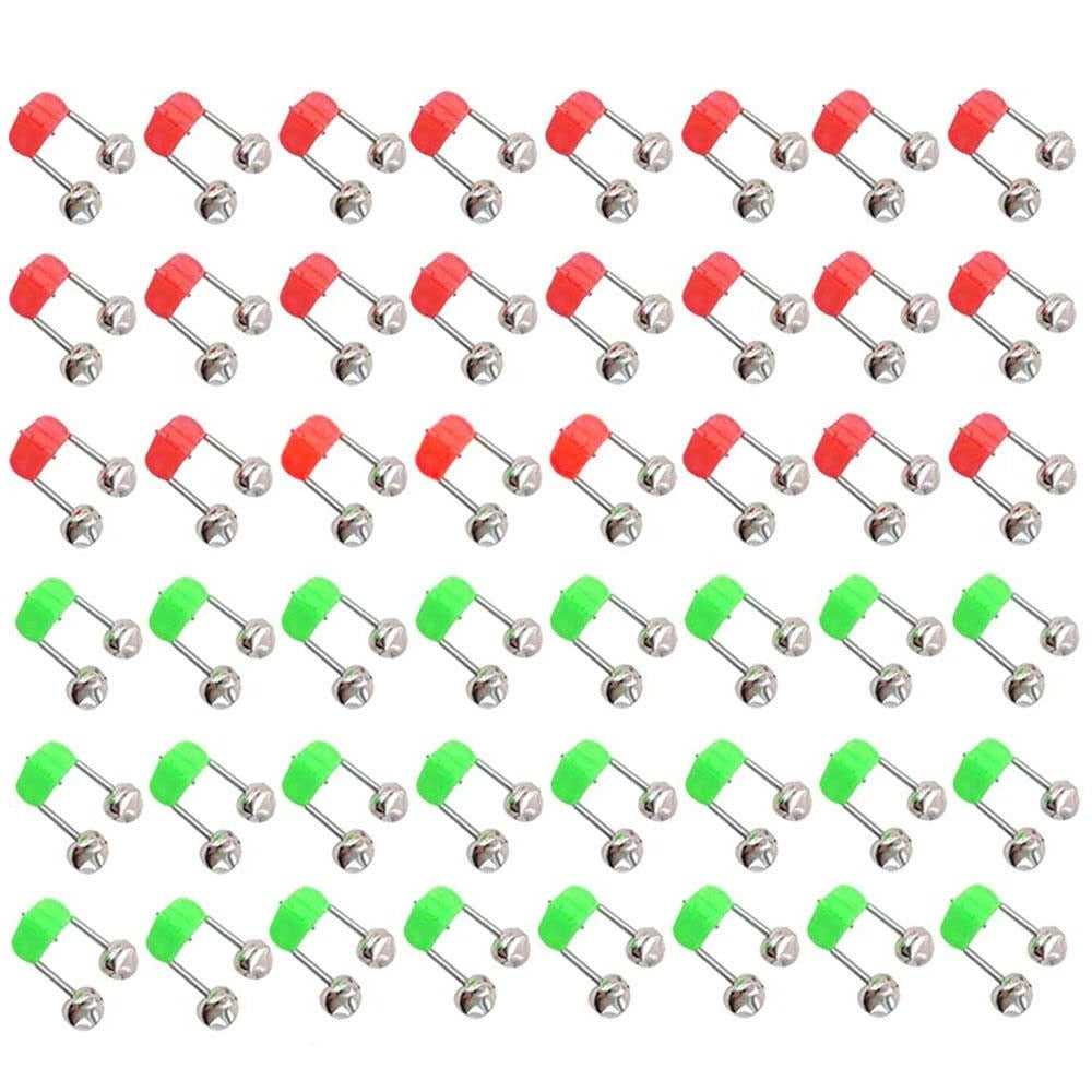 FISHING BELLS 50 PIECES BITE ALARM RED GREEN 4,5CM