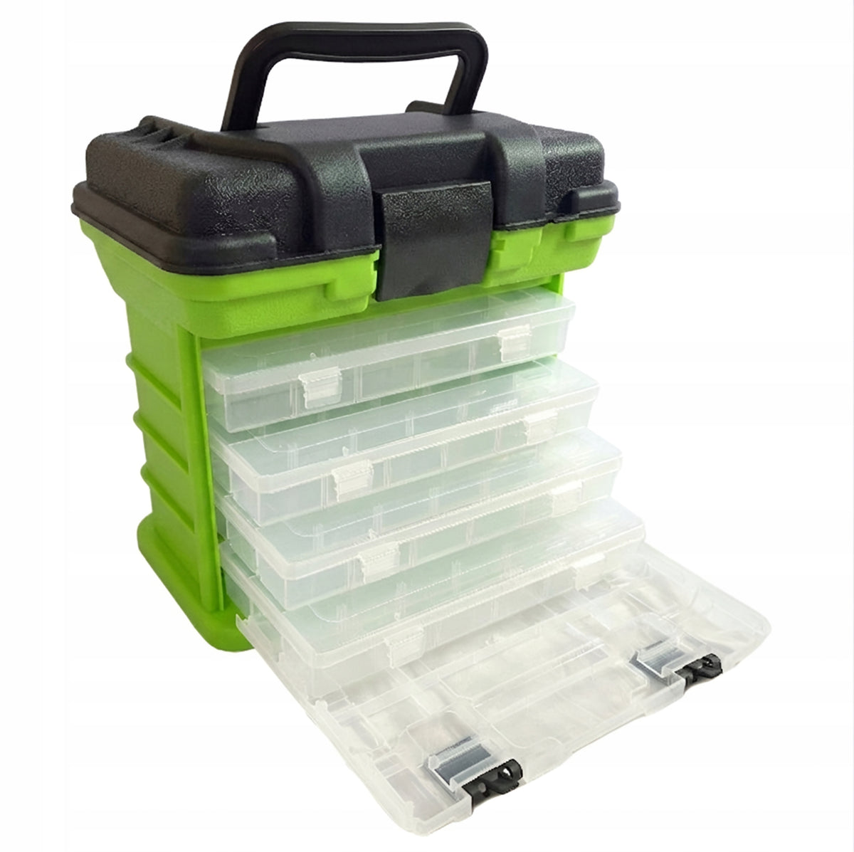 FISHING BOX, 4 DRAWERS, BOXES, FOR RUBBER, WOBBLERS, ACCESSORIES - PUD330-1ZI Packaging status original