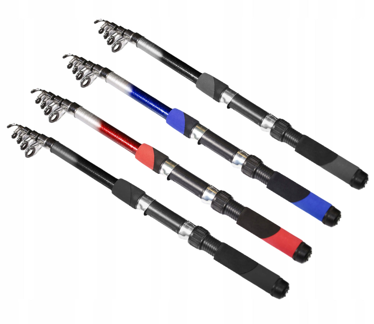 FISHING SET 2x Fishing rod 2,4m, 2x Reel, float, bait - ZEST-W-14 Packaging status original