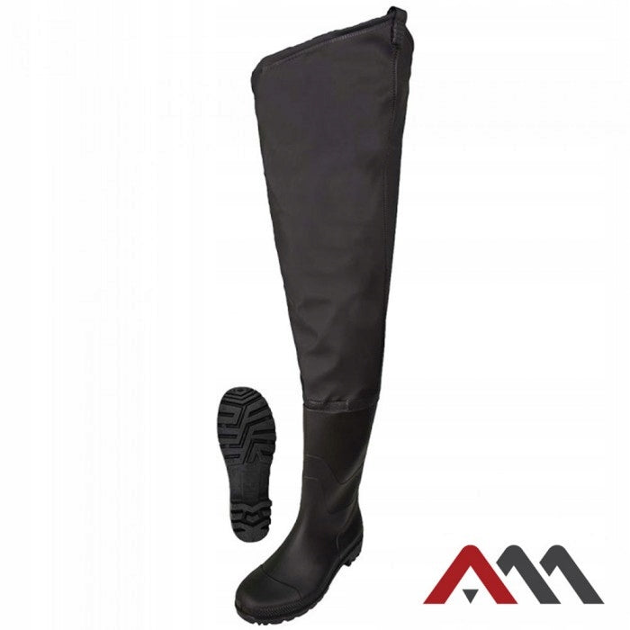 FISHING SHOES RUBBER BOOTS FOR HIPS BLACK r.42