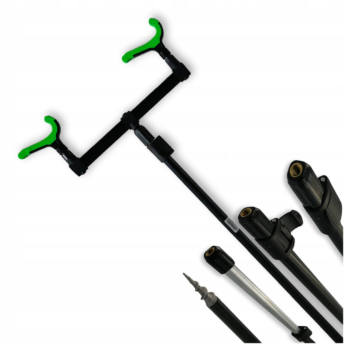 FISHING SUPPORT BUZZBARS FEEDER STAND FOR 2 RODS SOLID Packaging status original