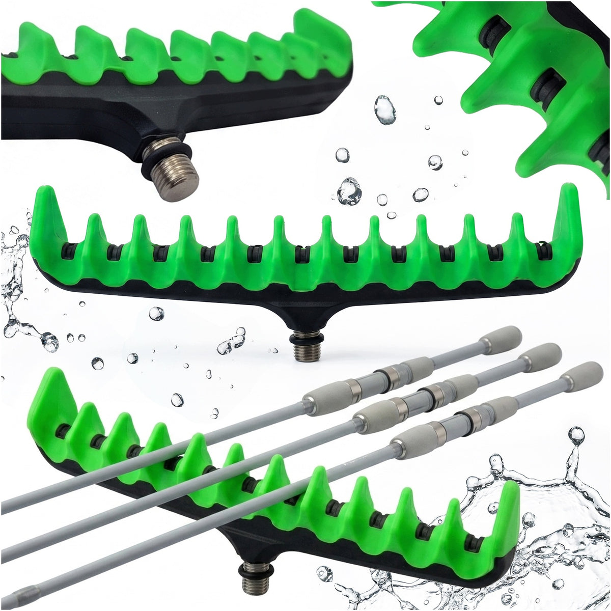 FISHING SUPPORT SOLID FEEDER STAND RUBBERIZED COMB 20 CM